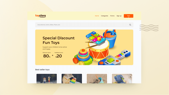 ToyStore, Create UI Design and Implementations